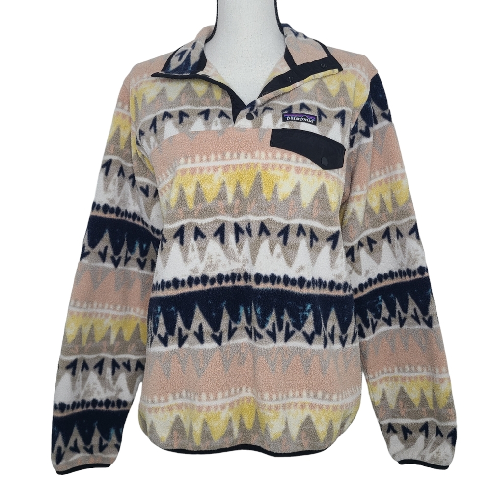 Patagonia Synchilla Snap T Pullover Jacket Bandicoot Marrow Grey 25455 Medium